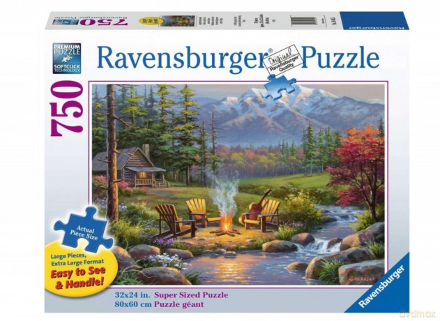 RAVENSBURGER 2D dla seniorów Salon nad rzeką 750 el. [PUZZLE]