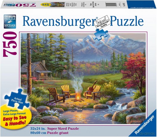 RAVENSBURGER 2D dla seniorów Salon nad rzeką 750 el. [PUZZLE]