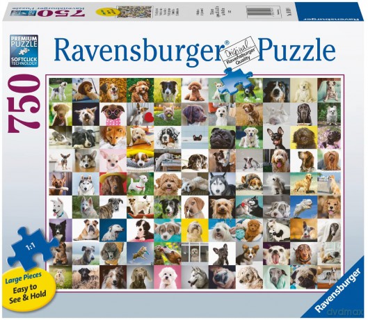 RAVENSBURGER 2D Duży Format 99 uroczych piesków 750 el. [PUZZLE]