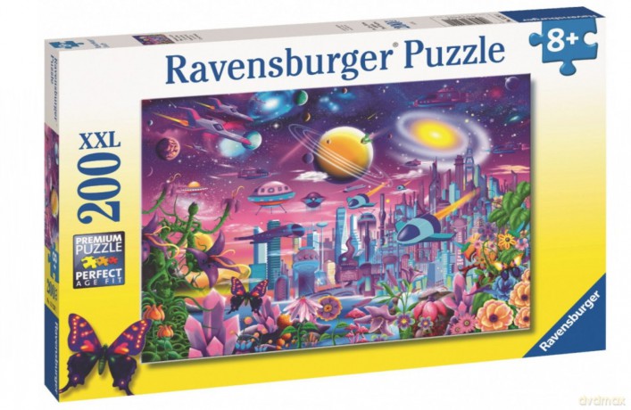 RAVENSBURGER dla dzieci 2D Kosmiczne miasto 200 el. [PUZZLE]