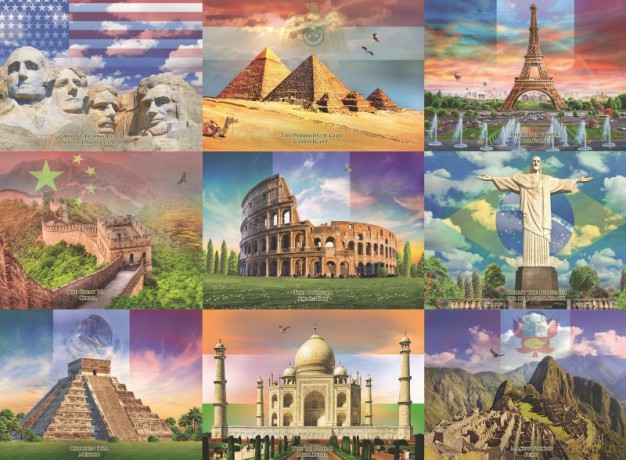 RAVENSBURGER dla dzieci 2D Monumentalne budynki 200 el. [PUZZLE]