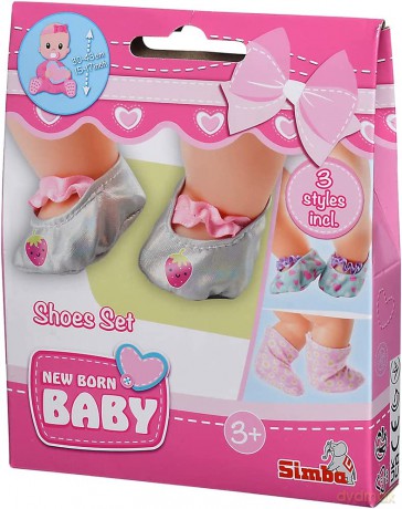 Zestaw bucików dla lalki New Born Baby