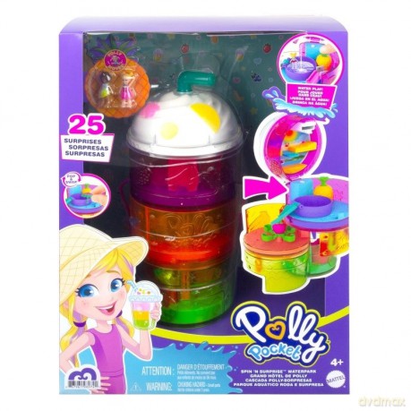 Zestaw figurek Polly Pocket Zakręcone niespodzianki Napój Aquapark [FIGURKA]