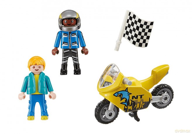 Zestaw figurek Special Plus 70380 Chłopcy z motorem wyścigowym