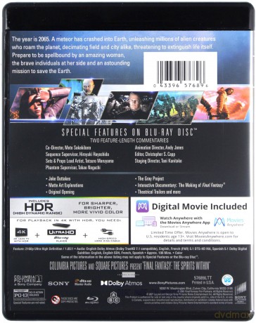 Final Fantasy: The Spirits Within [Blu-Ray 4K]+[Blu-Ray]