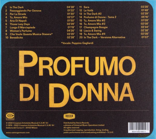 Armando Trovajoli: Profumo Di Donna [CD]