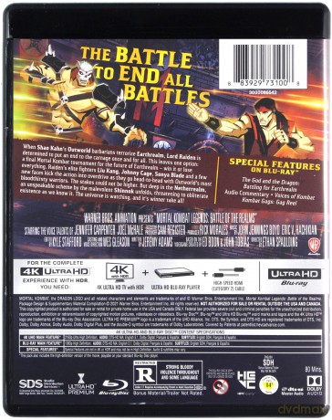 Mortal Kombat Legends: Battle of the Realms (Legendy Mortal Kombat: Starcie królestw) [Blu-Ray 4K]+[Blu-Ray]