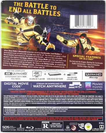 Mortal Kombat Legends: Battle of the Realms (Legendy Mortal Kombat: Starcie królestw) [Blu-Ray 4K]+[Blu-Ray]