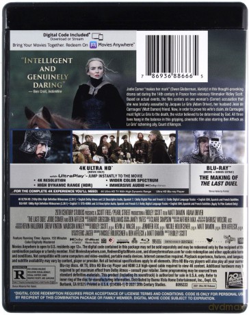 The Last Duel (Ostatni pojedynek) [Blu-Ray 4K]+[Blu-Ray]