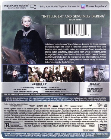 The Last Duel (Ostatni pojedynek) [Blu-Ray 4K]+[Blu-Ray]
