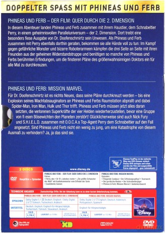 Phineas and Ferb: Mission Marvel / Phineas and Ferb the Movie: Across the 2nd Dimension (Fineasz i Ferb / Fineasz i Ferb: Podróż w drugim wymiarze) [2DVD]