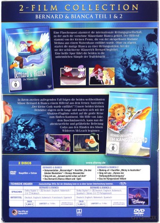 The Rescuers / The Rescuers Down Under (Bernard i Bianka / Bernard i Bianka w krainie kangurów) (Disney) [2DVD]