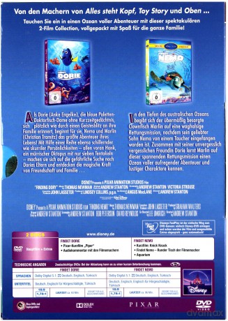 Finding Nemo / Finding Dory (Gdzie jest Nemo / Gdzie jest Dory?) (Disney) [BOX] [2DVD]