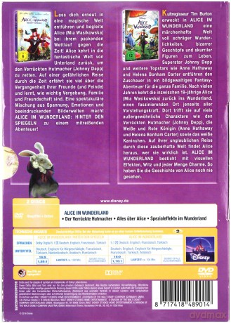 Alice in Wonderland / Alice Through the Looking Glass (Alicja w Krainie Czarów / Alicja po drugiej stronie lustra) (Disney) [2DVD]