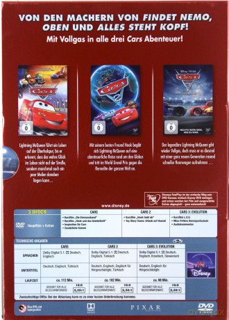 Cars 1-3 (Auta 1-3) [BOX] [3DVD]
