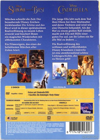 Beauty and the Beast / Cinderella (Piękna i Bestia / Kopciuszek) (Disney) [2DVD]