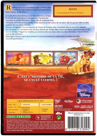 The Lion King II: Simba's Pride (Król lew II: Czas Simby) [DVD]