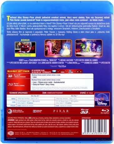 W głowie się nie mieści (Disney) [Blu-Ray 3D]+[Blu-Ray]