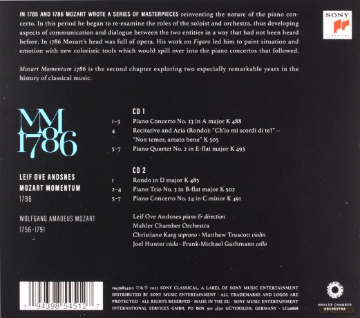 Leif Ove Andsnes: Mozart Momentum - 1786 [2CD]