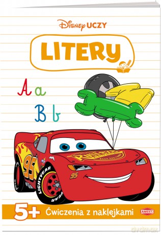 Disney uczy auta Ćwiczenia z naklejkami litery UDN-9304 [KSIĄŻKA]