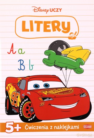 Disney uczy auta Ćwiczenia z naklejkami litery UDN-9304 [KSIĄŻKA]