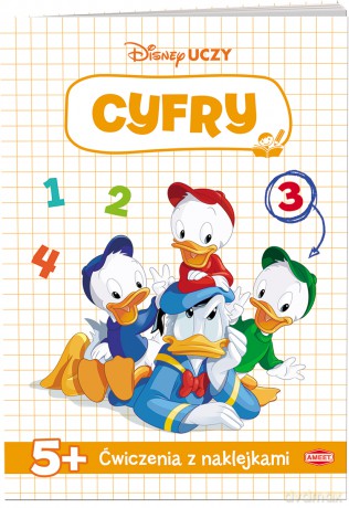 Disney uczy miki Ćwiczenia z naklejkami cyfry UDN-9305 [KSIĄŻKA]