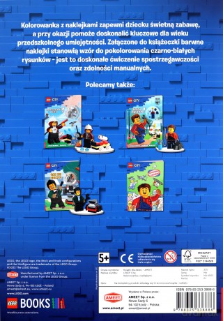 LEGO city Kolorowanka z naklejkami NA-6003 [KSIĄŻKA]