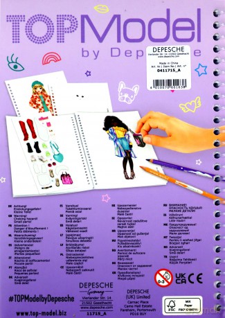 Podręczny szkicownik Top Model mix wzorów 11715A