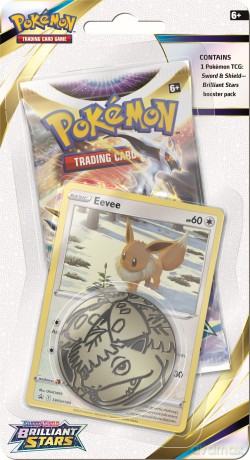 Pokemon TCG: 9.0 Sword and Shield Brilliant Stars Checklane Blister Eevee [FIGURKA]