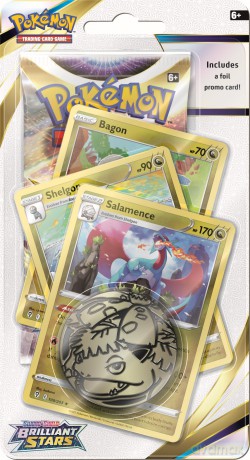 Pokemon TCG: 9.0 Sword and Shield Brilliant Stars Checklane Premium Blister Bagon [FIGURKA]