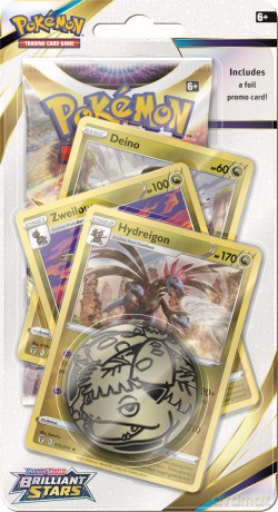 Pokemon TCG: 9.0 Sword and Shield Brilliant Stars Checklane Premium Blister Deino [FIGURKA]