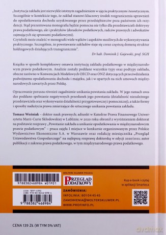Powstanie zakładu a unikanie opodatkowania w międzynarodowym prawie podatkowym - Tomasz Woźniak [KSIĄŻKA]