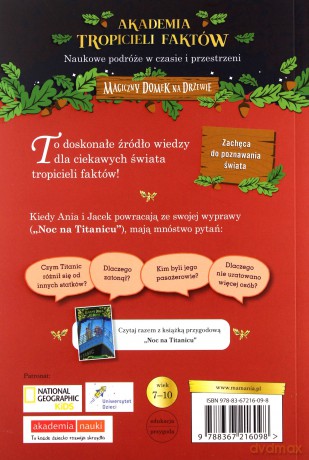 Titanic. Magiczny domek na drzewie. Akademia Tropicieli Faktów - Will Osborne, Mary Pope-Osborne [KSIĄŻKA]