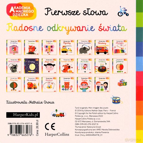 Zabawki. Akademia mądrego dziecka. Pierwsze słowa - Nathalie Choux [KSIĄŻKA]