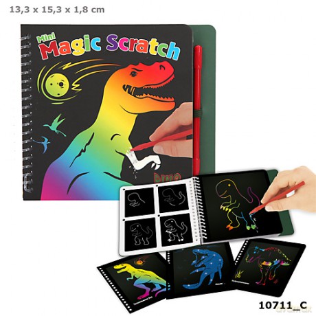 Zestaw kratywny Magic Scratch mini Dino 10711C
