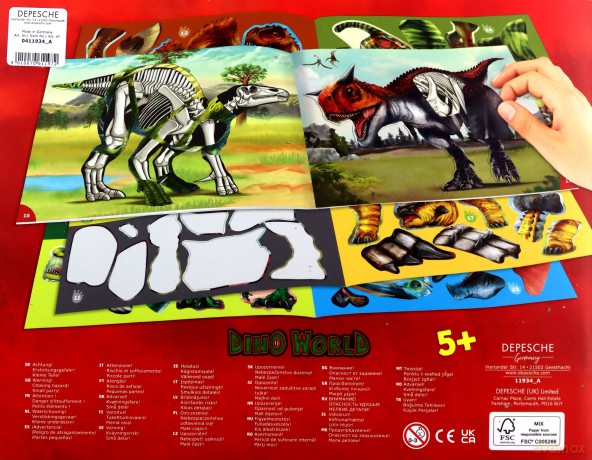 Zestaw z naklejkami Dino World 11934A