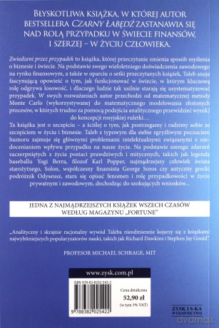 Zwiedzeni przez przypadek. Tajemnicza rola losowości w życiu i w rynkowej grze - Nassim Nicholas Taleb [KSIĄŻKA]