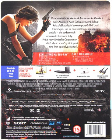 Resident Evil: Ostatni rozdział (steelbook) [Blu-Ray 3D]+[Blu-Ray]