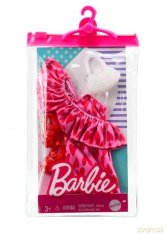 Ubranka Barbie Modne kreacje Sukienka w serduszka