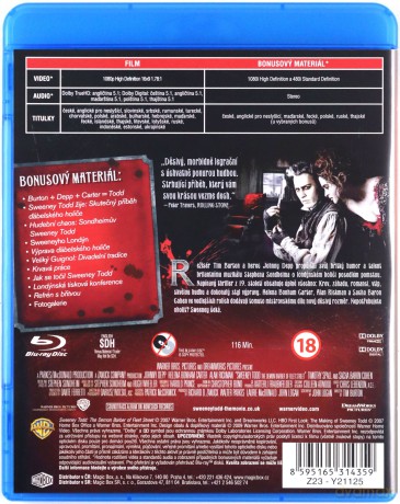 Sweeney Todd: Demoniczny golibroda z Fleet Street [Blu-Ray]