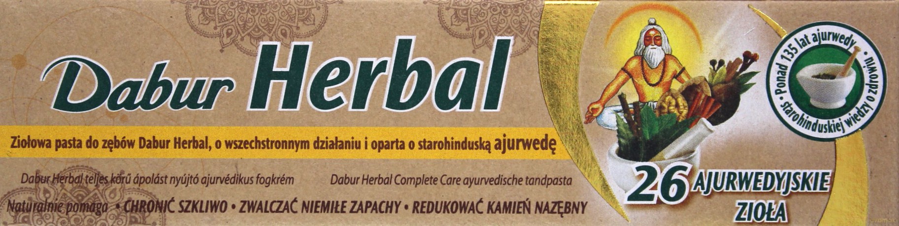 Pasta do zębów Dabur Complete Care - 26 ajurwedyjskich ziół