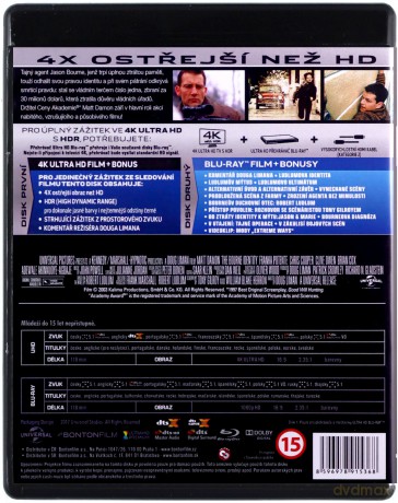 Tożsamość Bourne'a [Blu-Ray 4K]+[Blu-Ray]