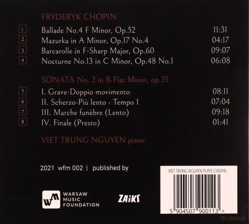 Viet Trung Nguyen: Chopin Piano Recital [CD]