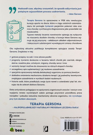 Cud terapii Gersona. Sprawdzony program żywieniowy leczenia raka i innych chorób - Charlotte Gerson,Walker Morton [KSIĄŻKA]