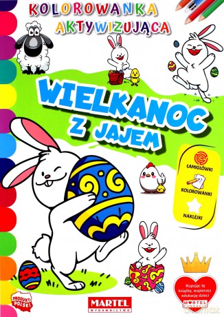 Kolorowanka aktywizująca z naklejkami. Wielkanoc z jajem - Hubert Włodarczyk [KSIĄŻKA]