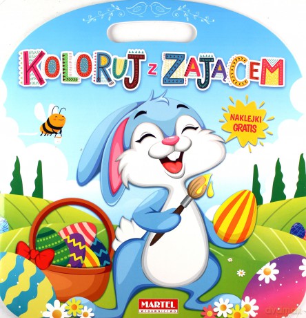 Kolorowanka z naklejkami Koloruj z zającem - Adam Gdula, Katarzyna Ratajszczak [KSIĄŻKA]