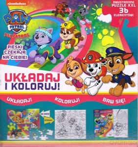 Psi Patrol. Układaj i koloruj. Pieski czekają na Ciebie! [KSIĄŻKA]