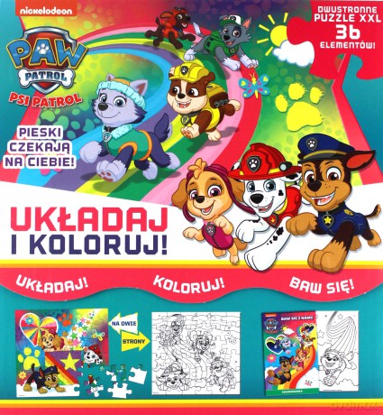 Psi Patrol. Układaj i koloruj. Pieski czekają na Ciebie! [KSIĄŻKA]