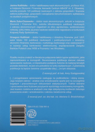 Spółdzielnia na rynku wybranych usług w Polsce - J. Kotlińska, M. Zuba-Ciszewska [KSIĄŻKA]