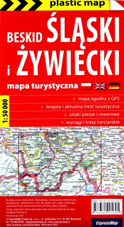 Beskid Śląski i Żywiecki mapa turystyczna 1:50 000
